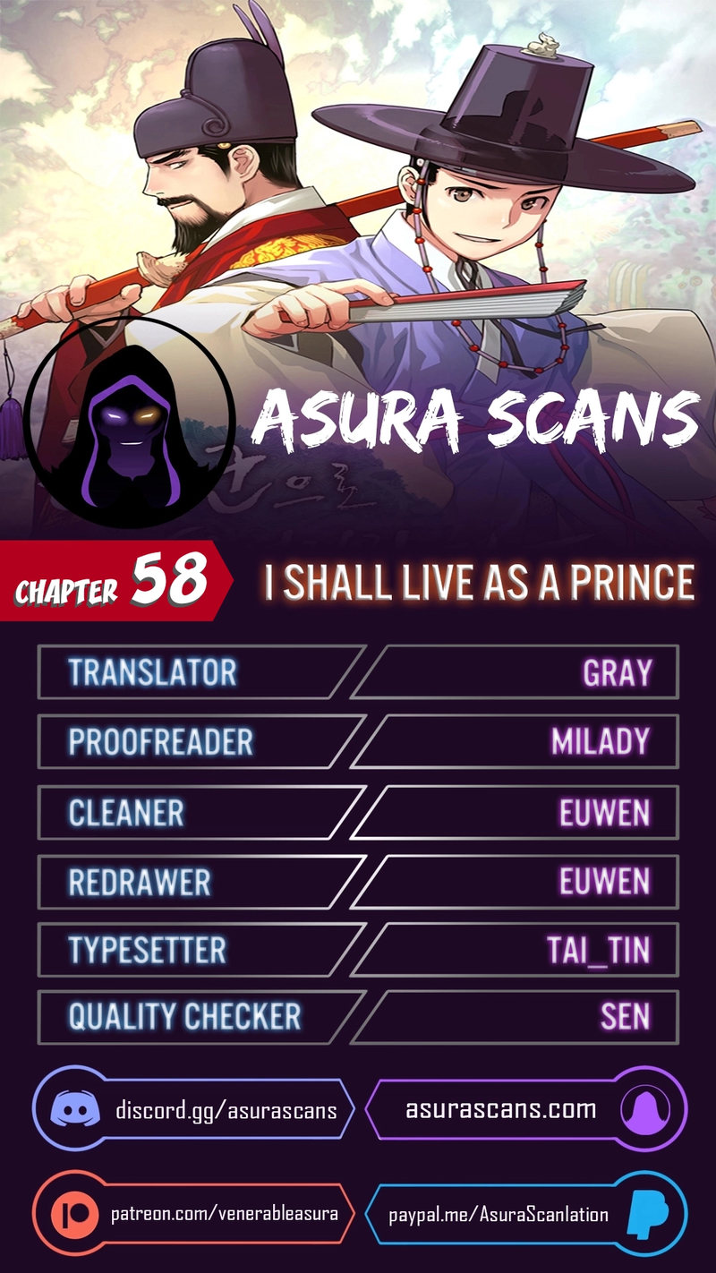 I Shall Live as a Prince Chapter 58 - Page 1