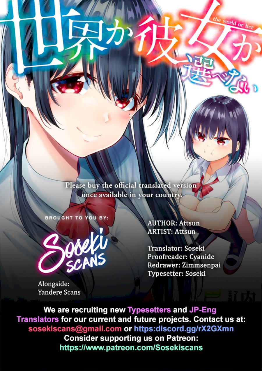 Sekai ka Kanojo ka Erabenai Chapter 21 - Page 1