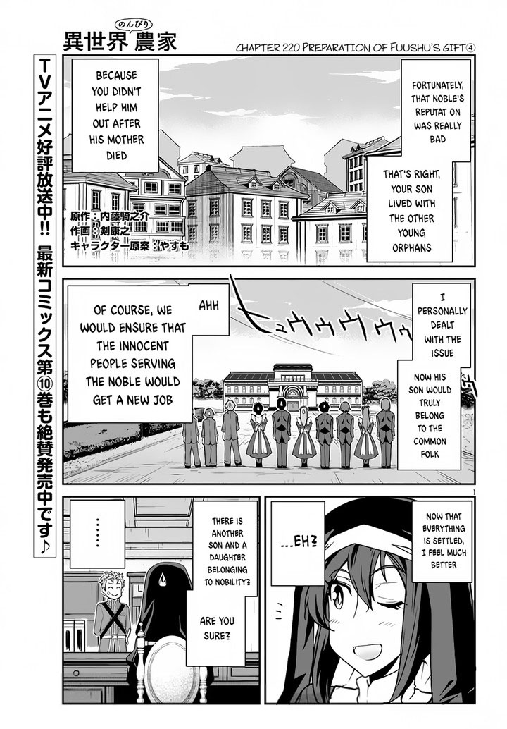 Isekai Nonbiri Nouka Chapter 220 - Page 1