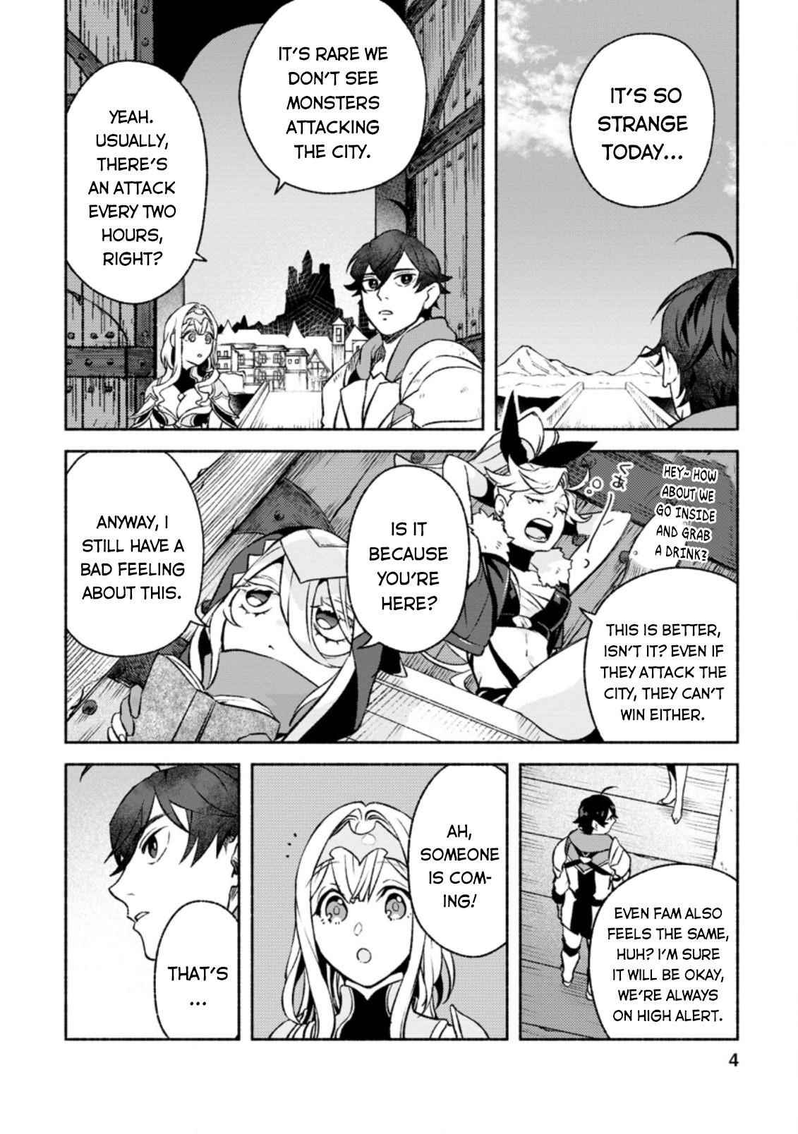 Sono Monban, Saikyou Nitsuki: Tsuihou Sareta Bougyo Ryoku 9999 no Senshi, Outo no Monban Toshite Musou Suru Chapter 11 - Page 2