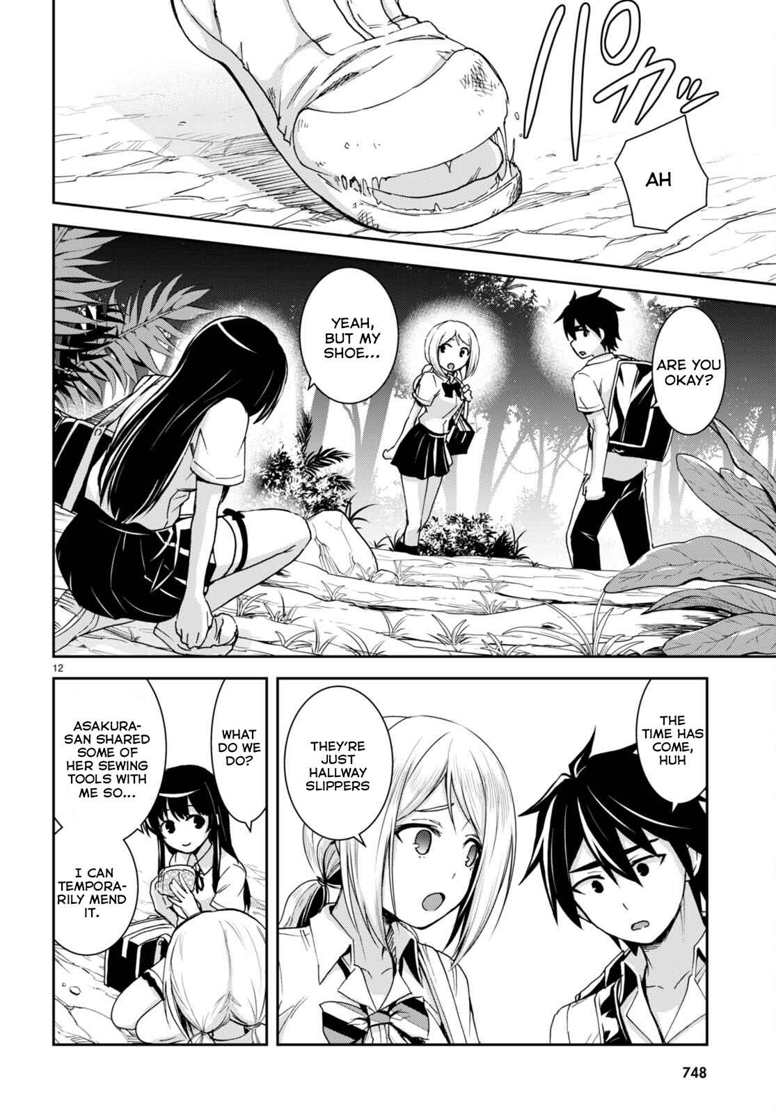 Isekai Yurutto Survival Seikatsu: Gakkou No Minna To Isekai No Mujintou Ni Tenishitakedo Ore Dake Rakushou Desu Chapter 20 - Page 12