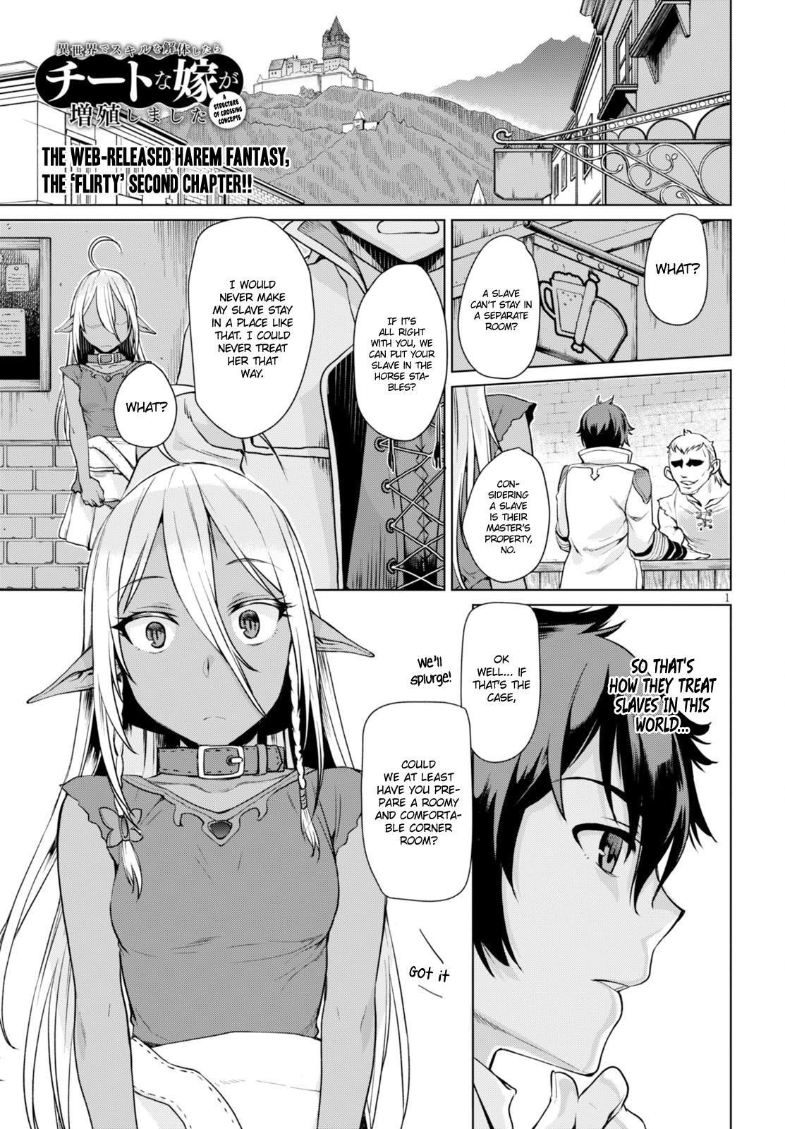 Isekai De Skill Wo Kaitai Shitara Cheat Na Yome Ga Zoushoku Shimashita: Gainen Kousa No Structure Chapter 2 - Page 1