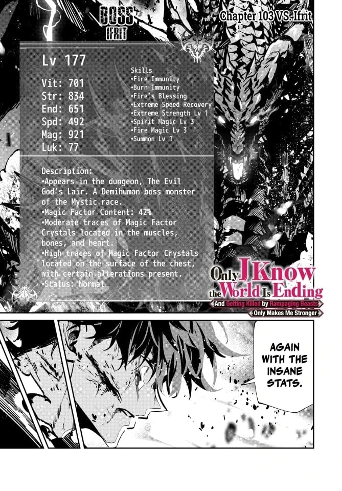 Only I Know That the World Will End Chapter 103 - Page 1