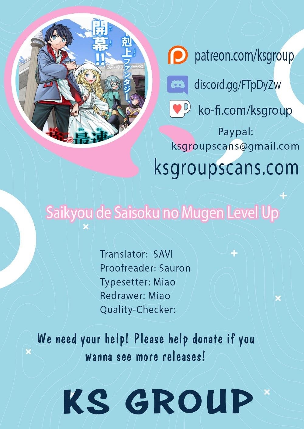 Saikyou de Saisoku no Mugen Level Up Chapter 54 - Page 1