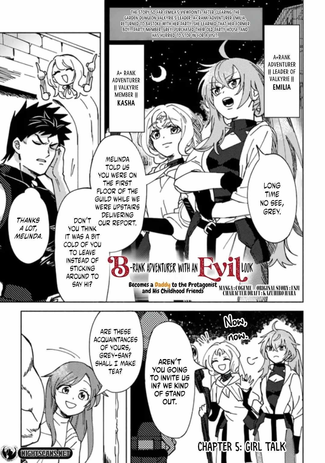 B-Rank Adventurer With an Evil Look Becomes a Daddy to the Protagonist and His Childhood Friends Chapter 5.1 - Page 1