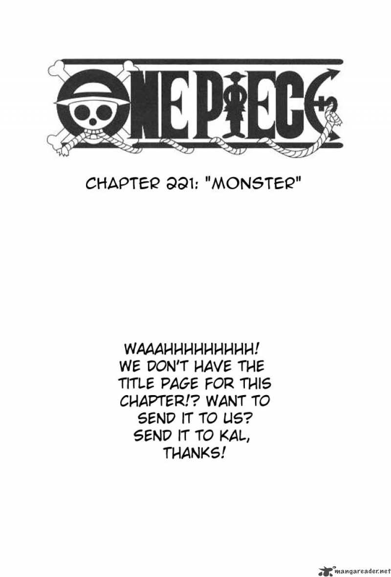 One Piece Chapter 221 - Page 1