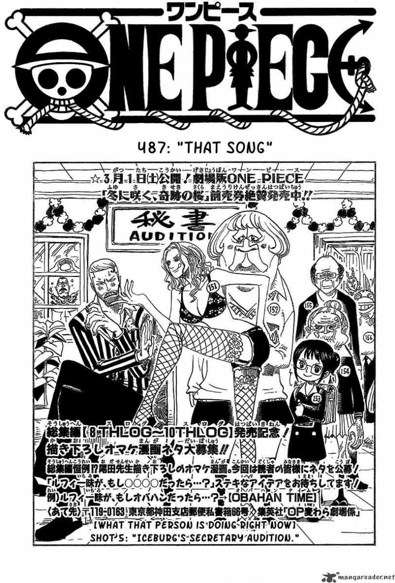 One Piece Chapter 487 - Page 1