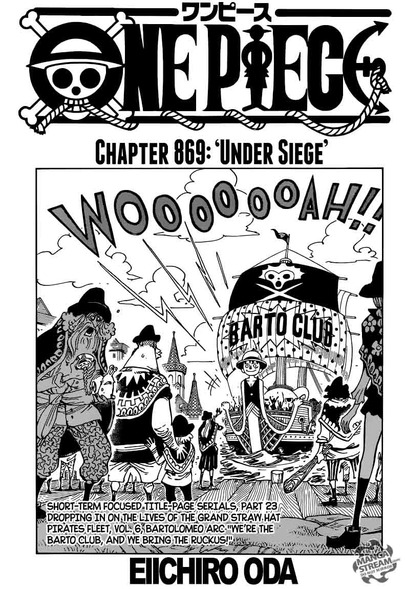 One Piece Chapter 869 - Page 1