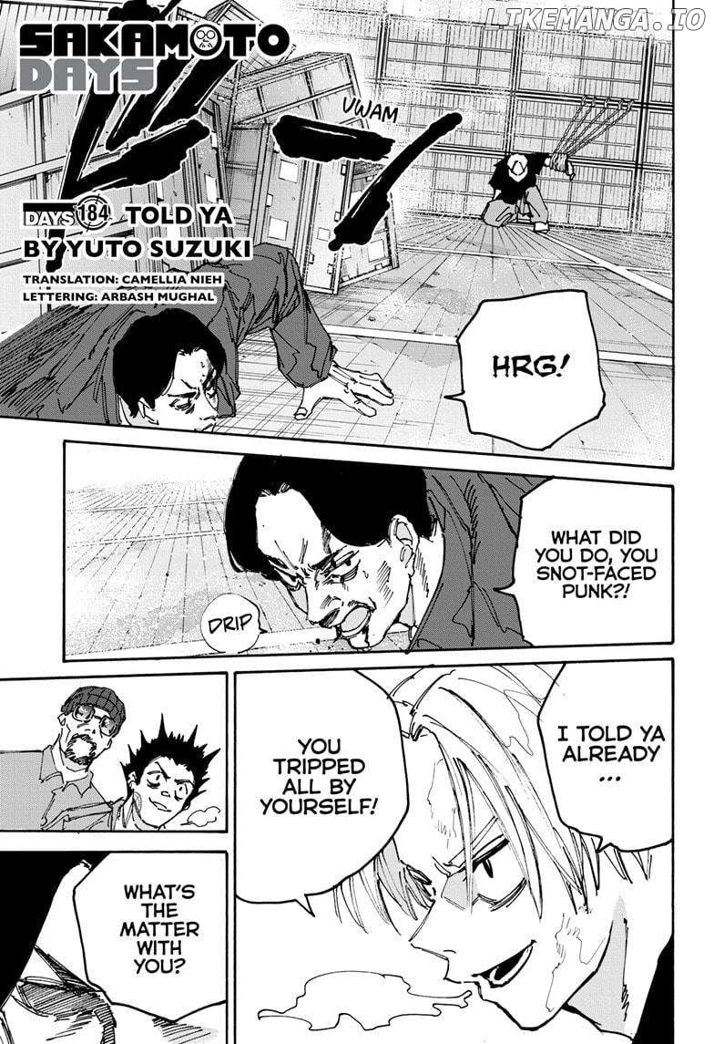 Sakamoto Days Chapter 184 - Page 1