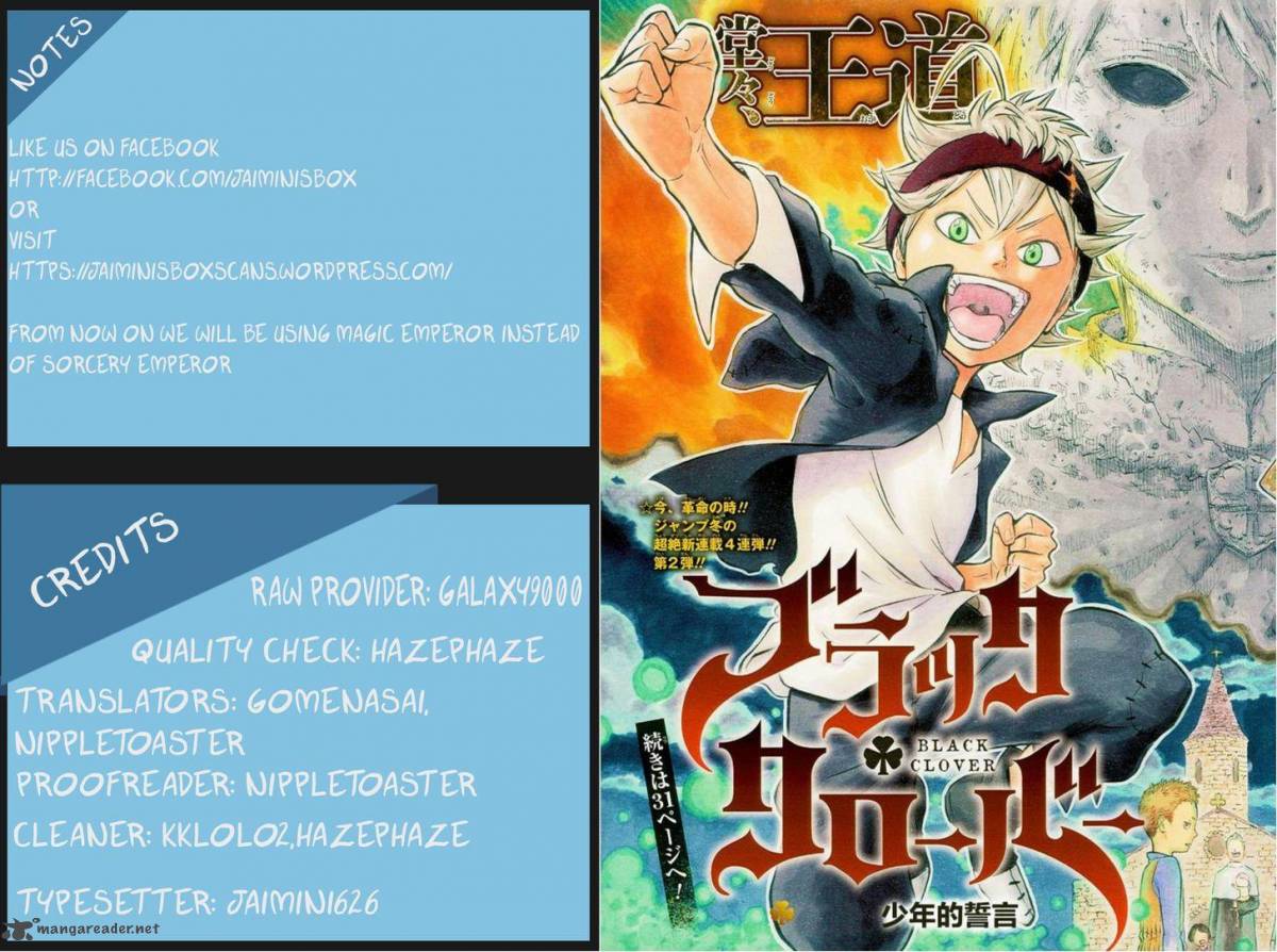 Black Clover Chapter 11 - Page 1