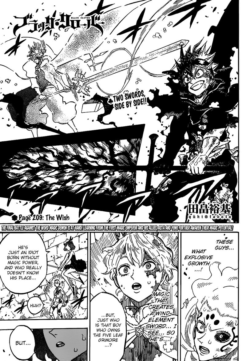 Black Clover Chapter 209 - Page 1