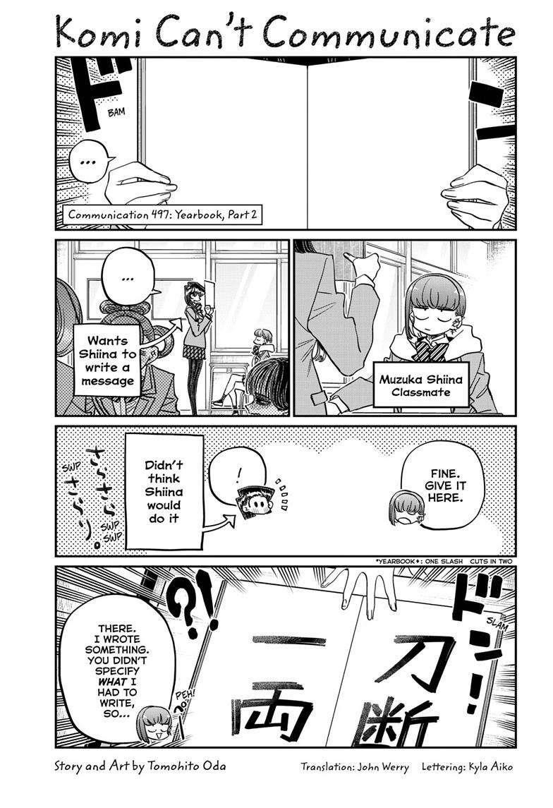 KOMI-SAN WA KOMYUSHOU DESU Chapter 497 - Page 1