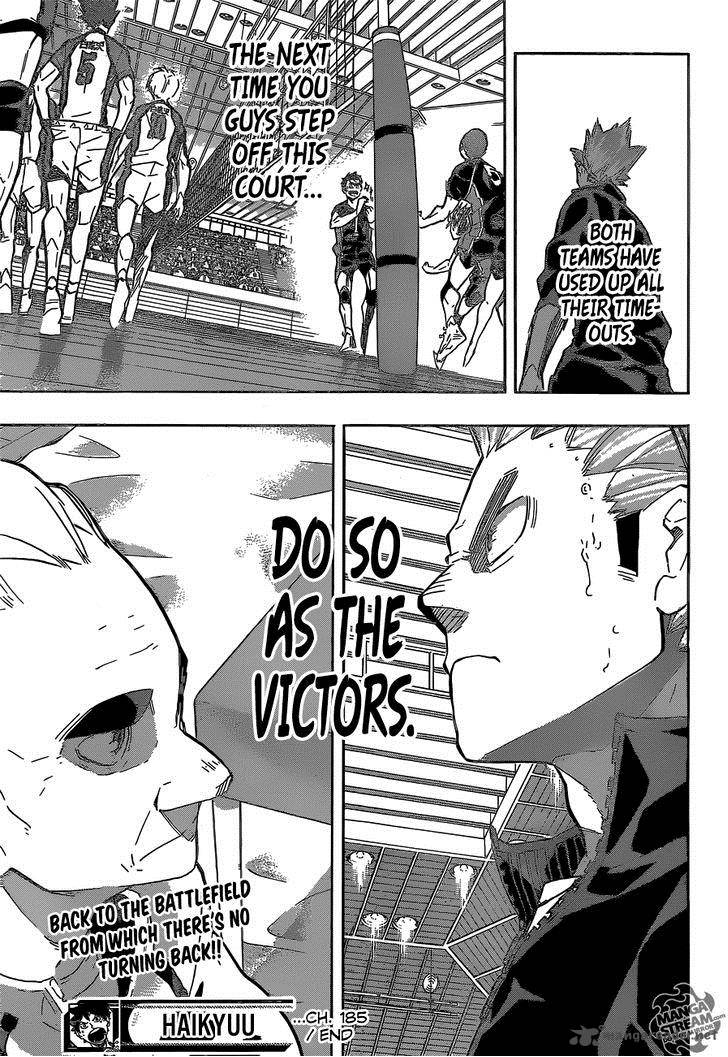 Haikyuu!! Chapter 185 - Page 18