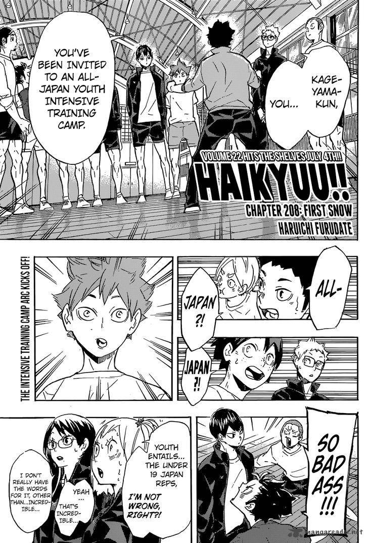 Haikyuu!! Chapter 208 - Page 1