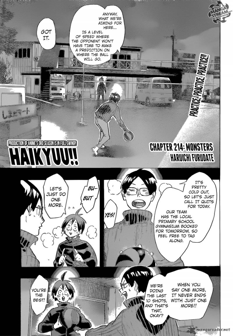 Haikyuu!! Chapter 214 - Page 1