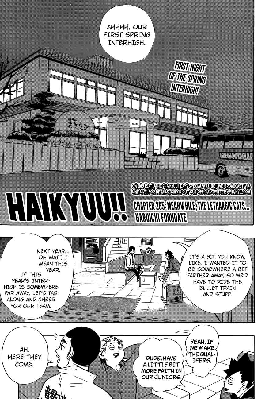 Haikyuu!! Chapter 265 - Page 1