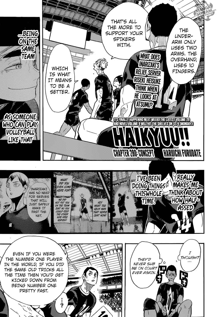 Haikyuu!! Chapter 280 - Page 1