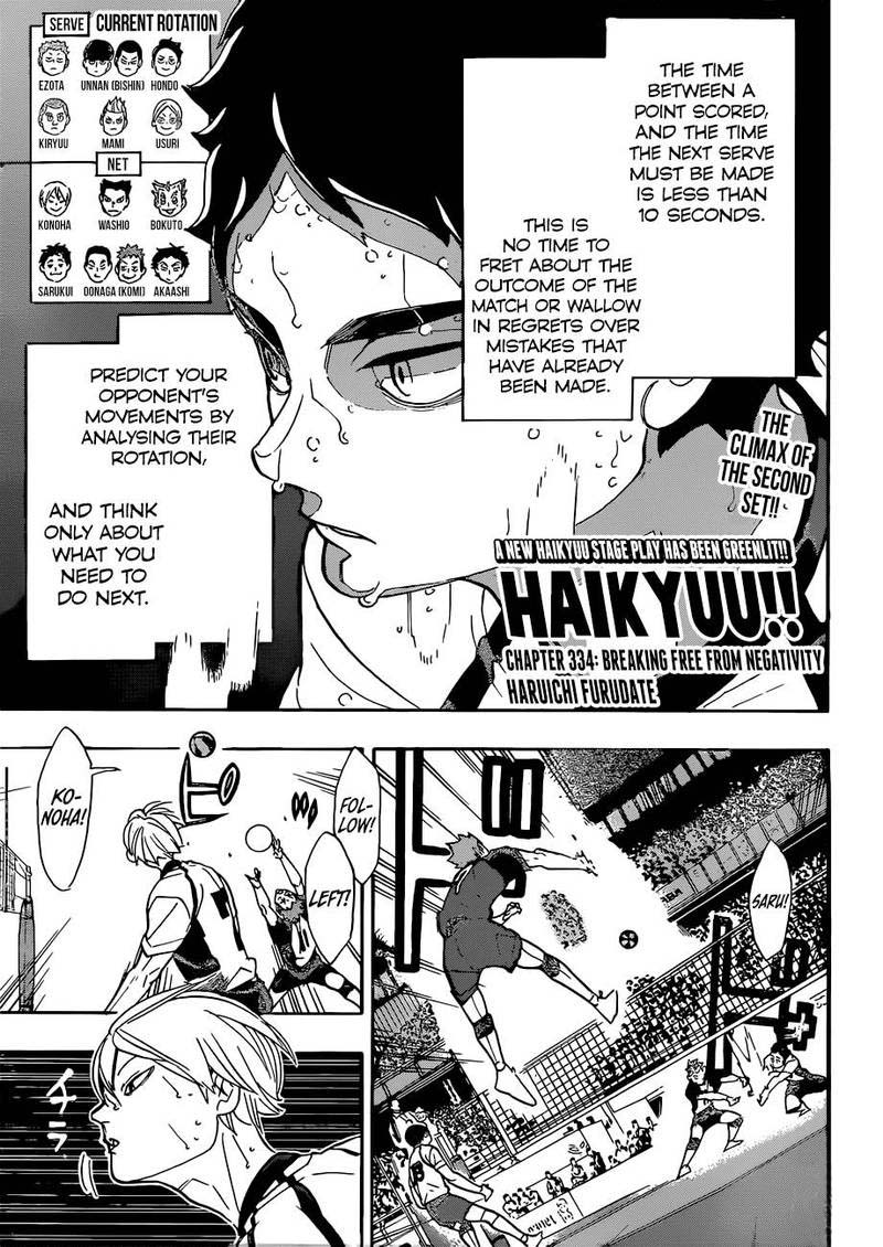 Haikyuu!! Chapter 334 - Page 1