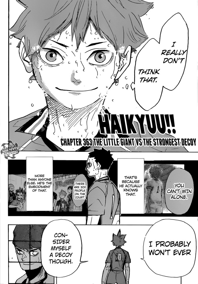 Haikyuu!! Chapter 363 - Page 2