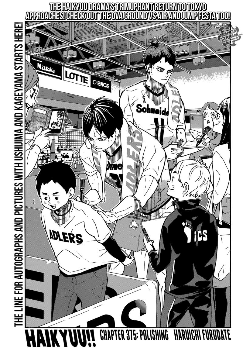 Haikyuu!! Chapter 375 - Page 1