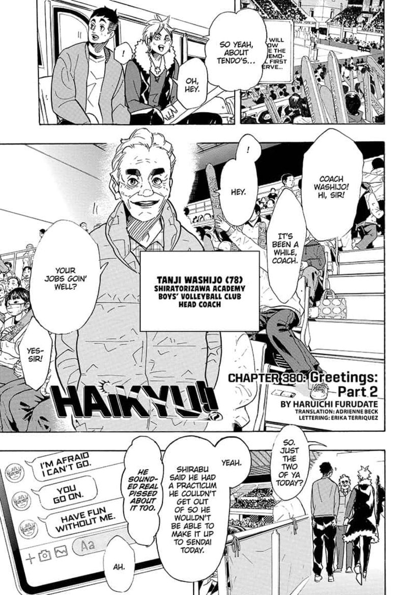 Haikyuu!! Chapter 380 - Page 1