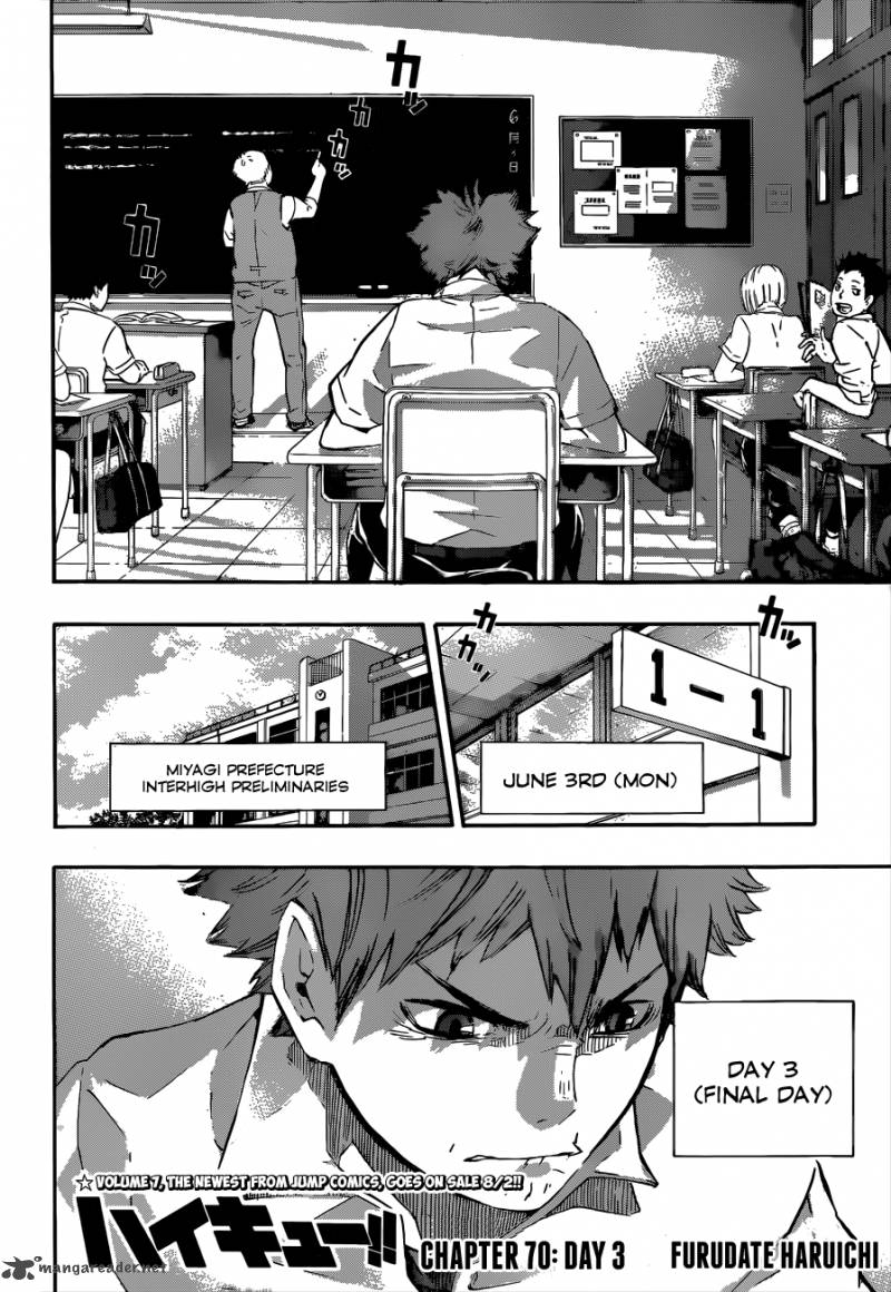 Haikyuu!! Chapter 70 - Page 3