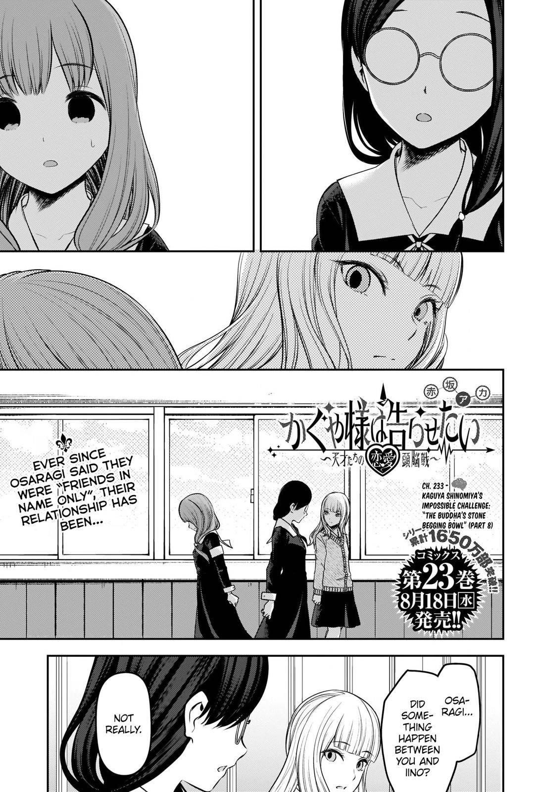 Kaguya-sama wa Kokurasetai: Tensai-tachi no Renai Zunousen Chapter 233 - Page 1