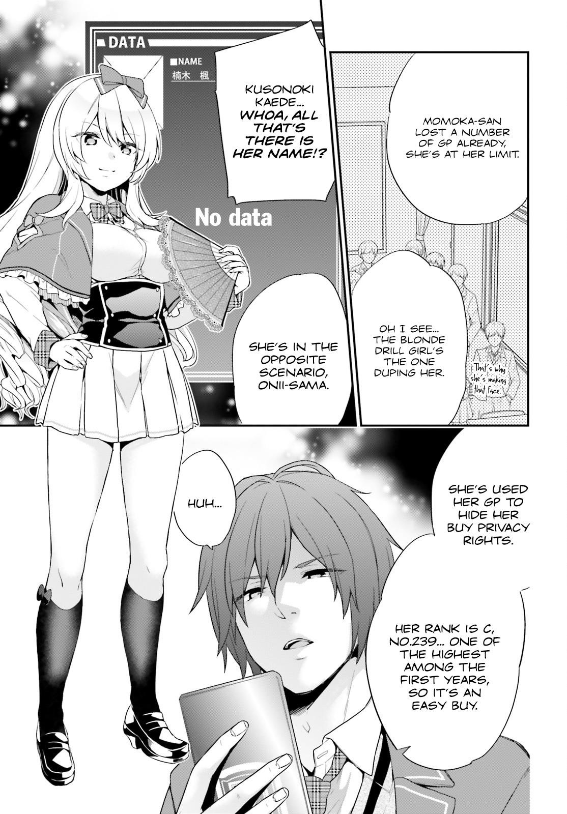 Dear Self-styled F rank bro’ says, he’s gonna rule a game-oriented school. Chapter 1 - Page 24