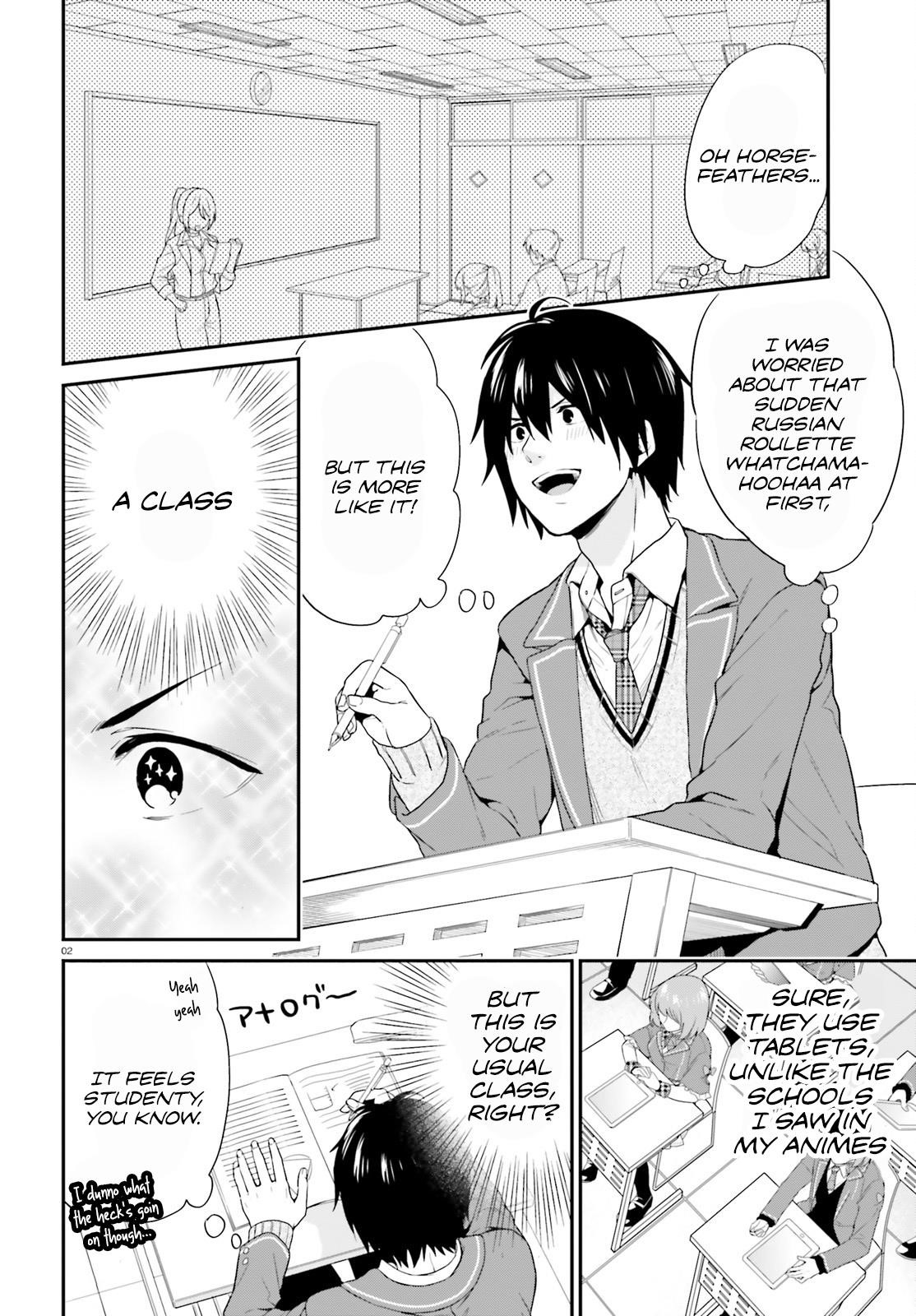 Dear Self-styled F rank bro’ says, he’s gonna rule a game-oriented school. Chapter 2 - Page 2