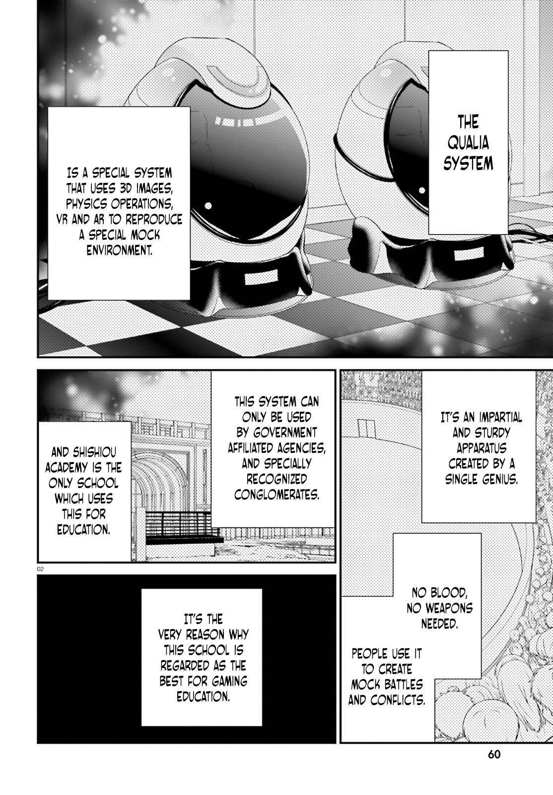 Dear Self-styled F rank bro’ says, he’s gonna rule a game-oriented school. Chapter 7 - Page 2