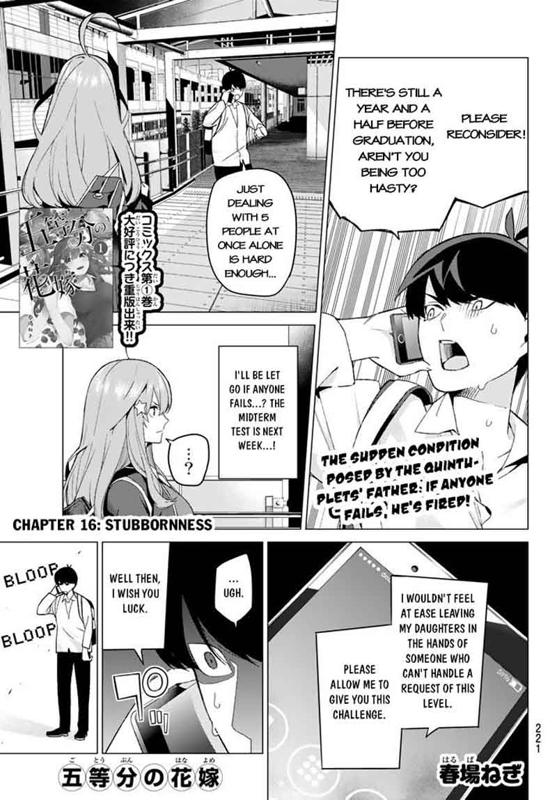 The Quintessential Quintuplets Chapter 16 - Page 1