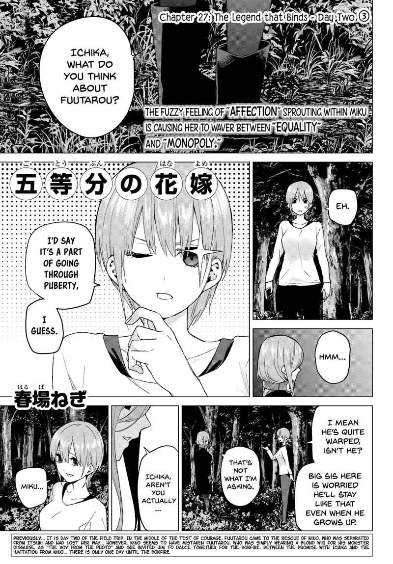 The Quintessential Quintuplets Chapter 27 - Page 1