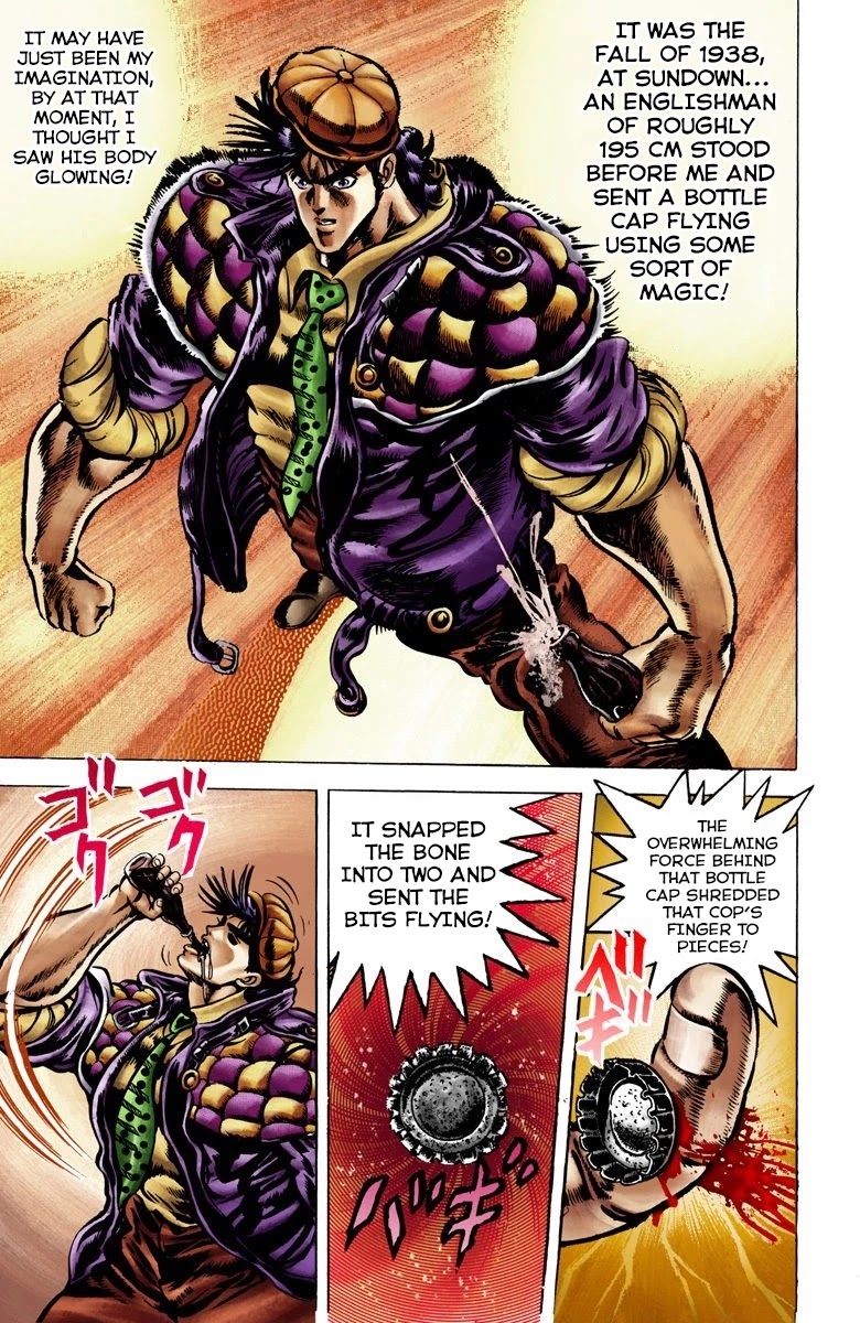 JoJo’s Bizarre Adventure Part 2 – Battle Tendency (Colored) Chapter 1 - Page 14