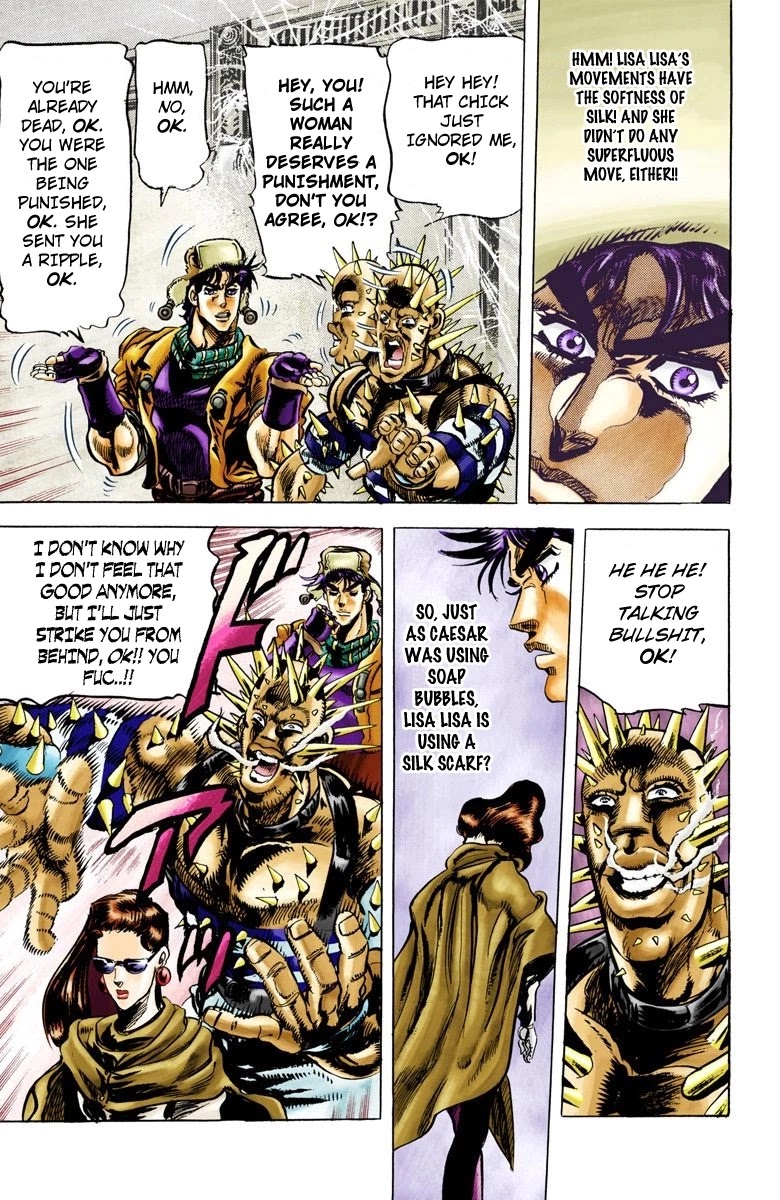 JoJo’s Bizarre Adventure Part 2 – Battle Tendency (Colored) Chapter 50 - Page 14