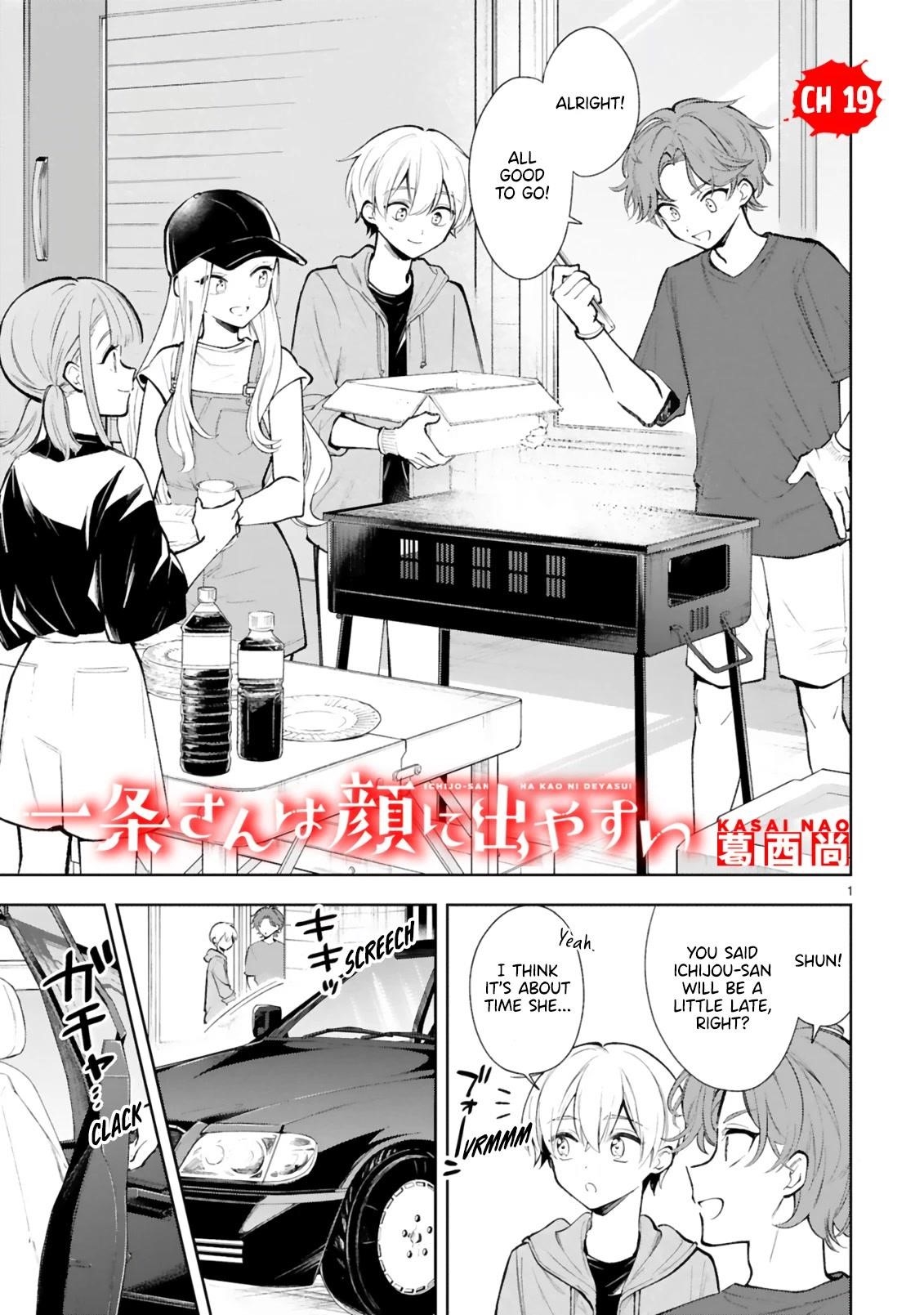 Ichijou-San Wa Kao Ni Deyasui Chapter 19 - Page 1