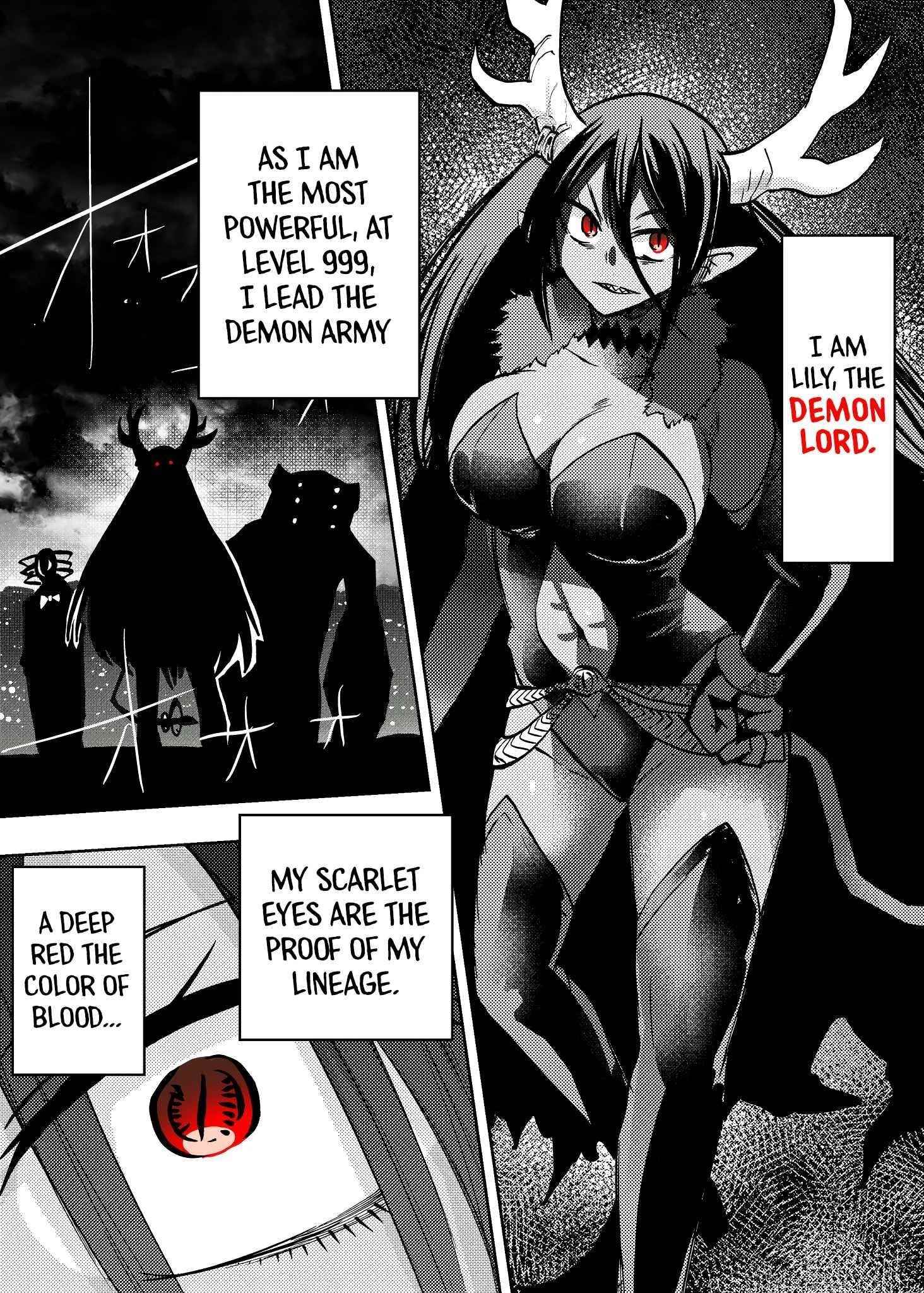 Level 999 Demon Lord and a Level 1 Slime Chapter 1 - Page 1