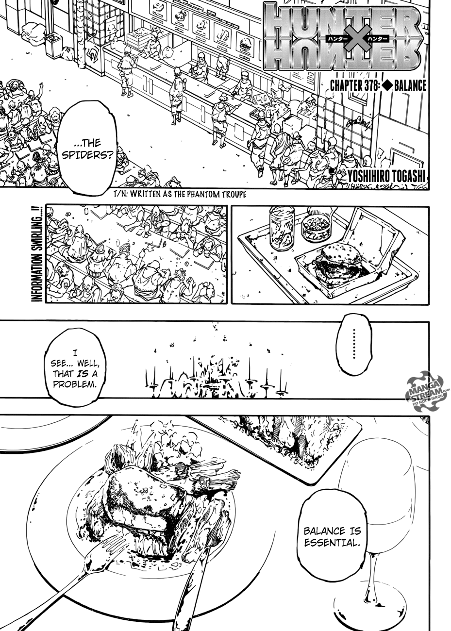 Hunter x Hunter Chapter 378 - Page 1