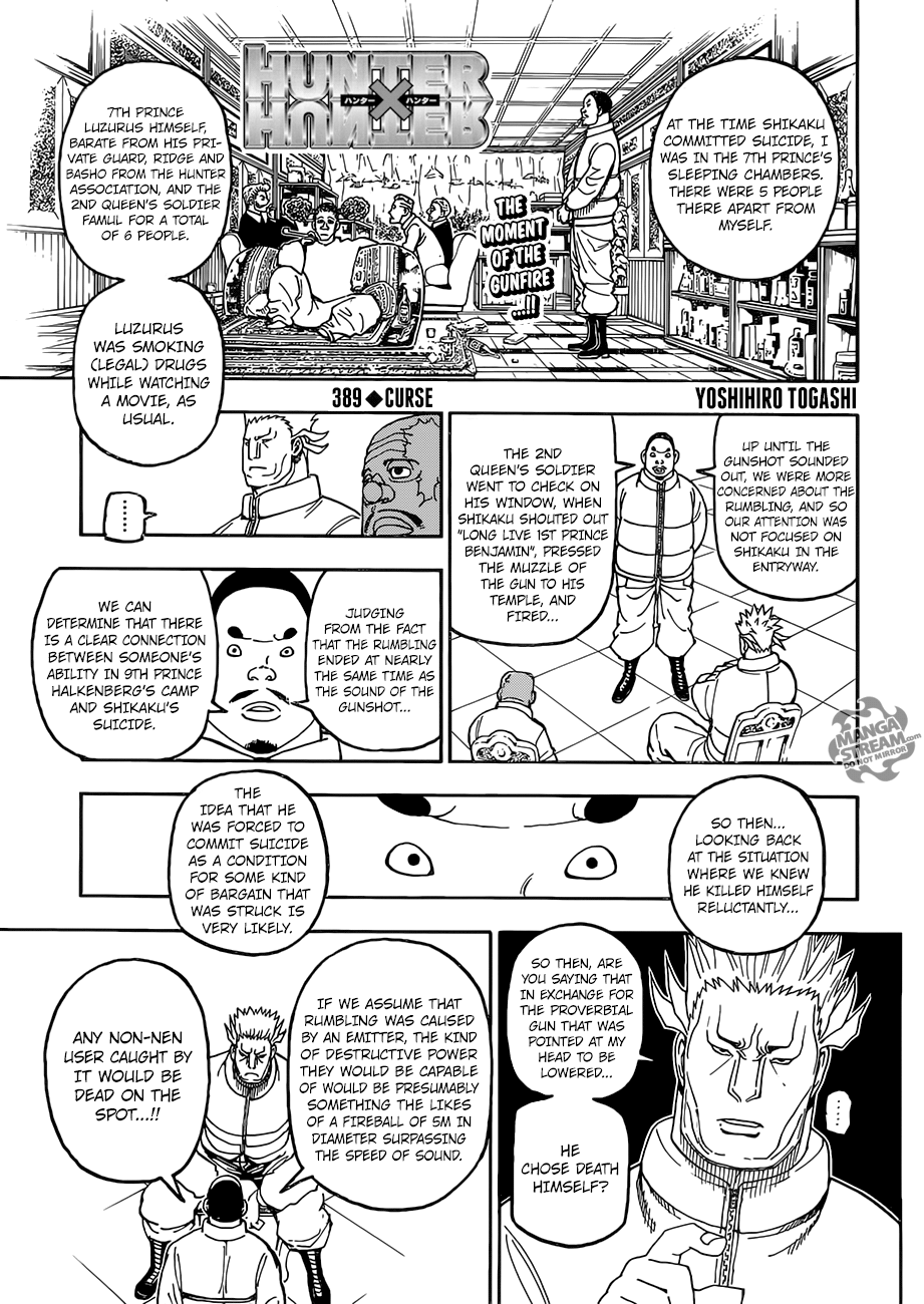 Hunter x Hunter Chapter 389 - Page 1