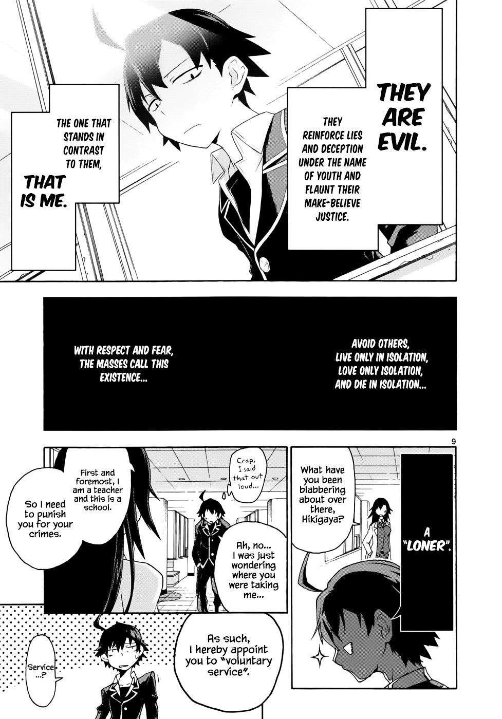 My Youth Romantic Comedy Is Wrong as I Expected @ comic Chapter 1 - Page 11
