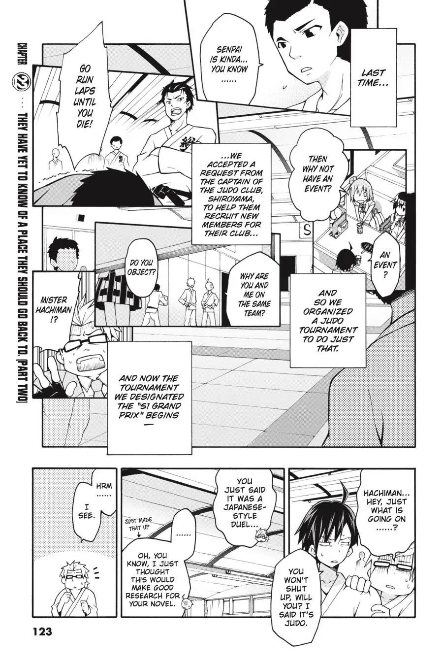 My Youth Romantic Comedy Is Wrong as I Expected @ comic Chapter 22 - Page 1