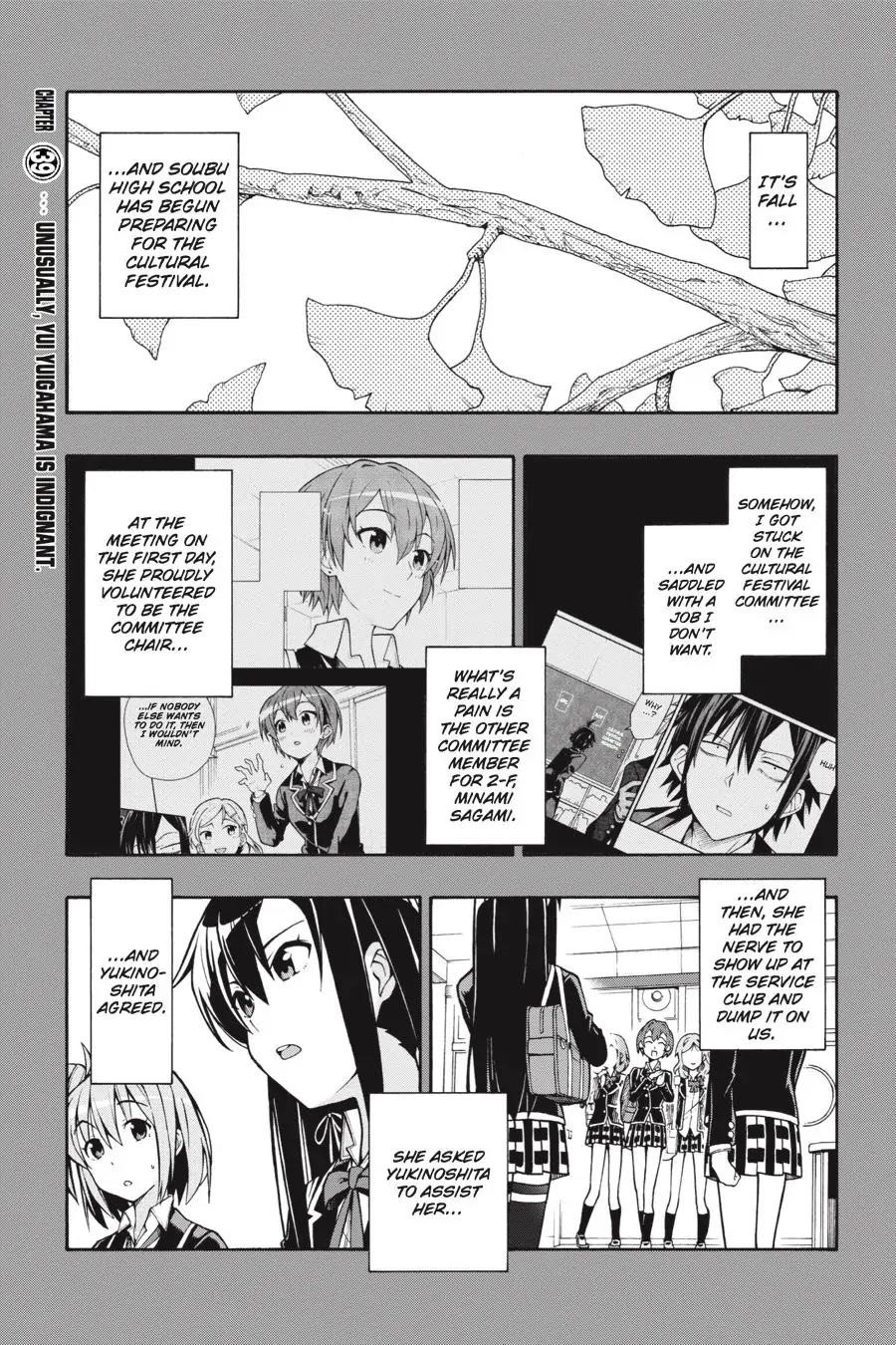 My Youth Romantic Comedy Is Wrong as I Expected @ comic Chapter 39 - Page 1
