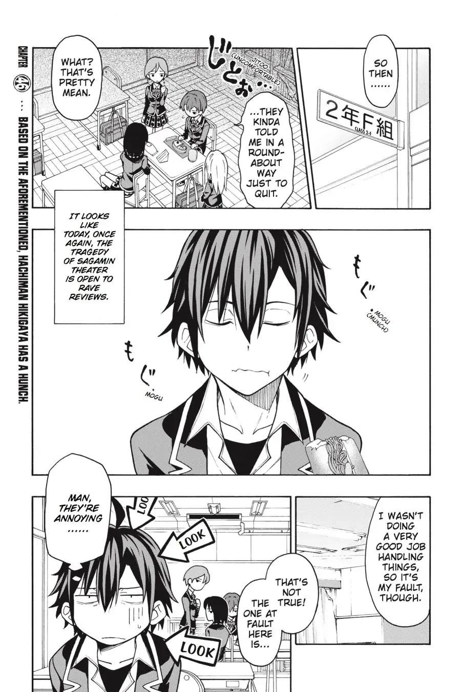 My Youth Romantic Comedy Is Wrong as I Expected @ comic Chapter 46 - Page 1