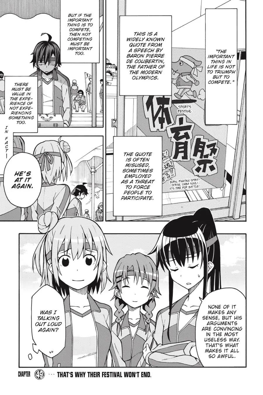 My Youth Romantic Comedy Is Wrong as I Expected @ comic Chapter 49 - Page 1