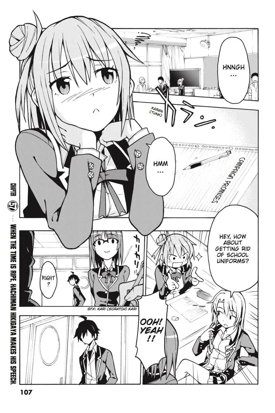 My Youth Romantic Comedy Is Wrong as I Expected @ comic Chapter 57 - Page 1