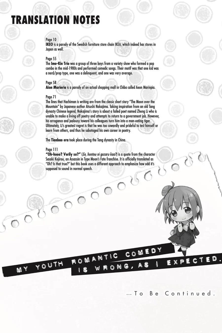 My Youth Romantic Comedy Is Wrong as I Expected @ comic Chapter 96.5 - Page 9