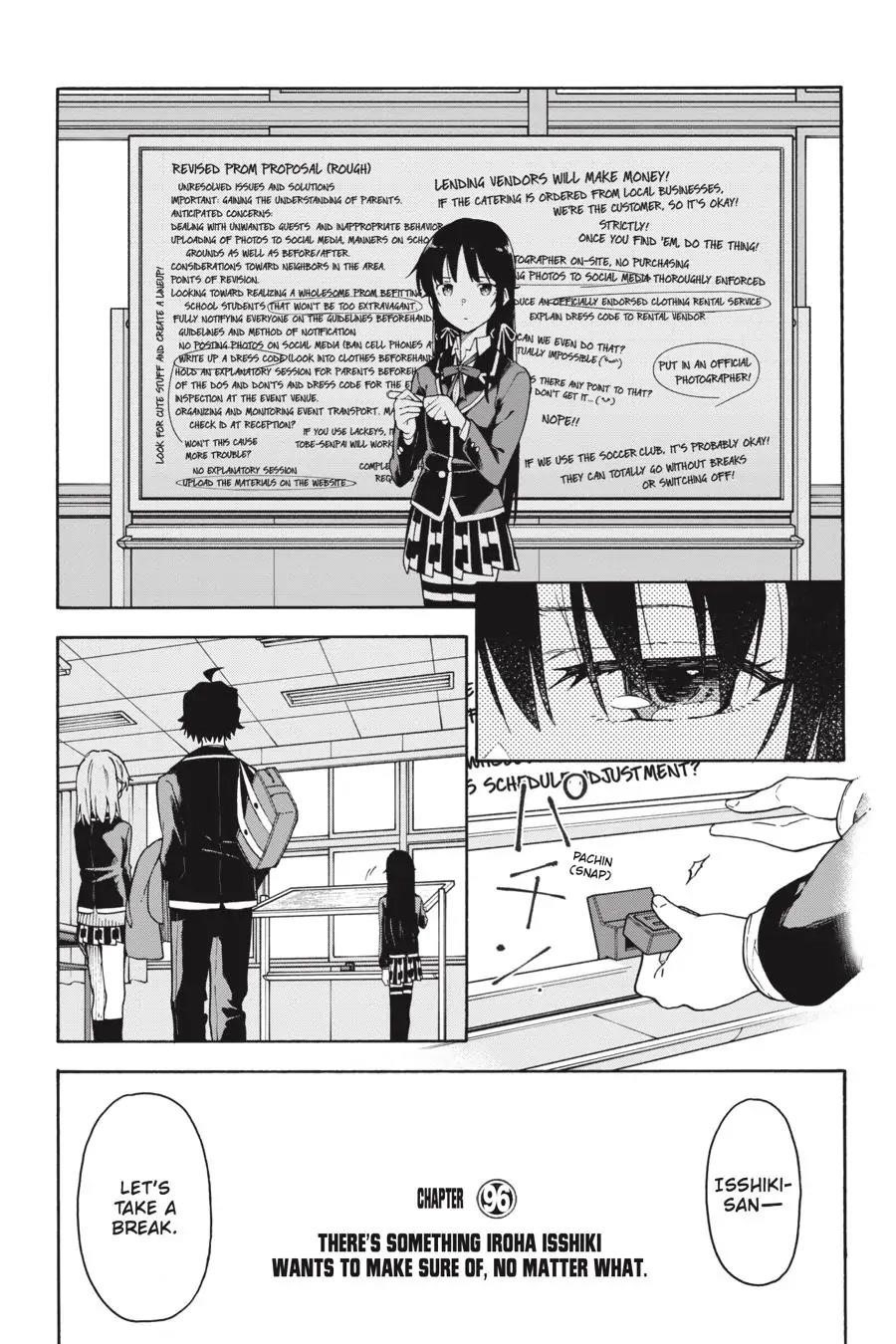My Youth Romantic Comedy Is Wrong as I Expected @ comic Chapter 96 - Page 1