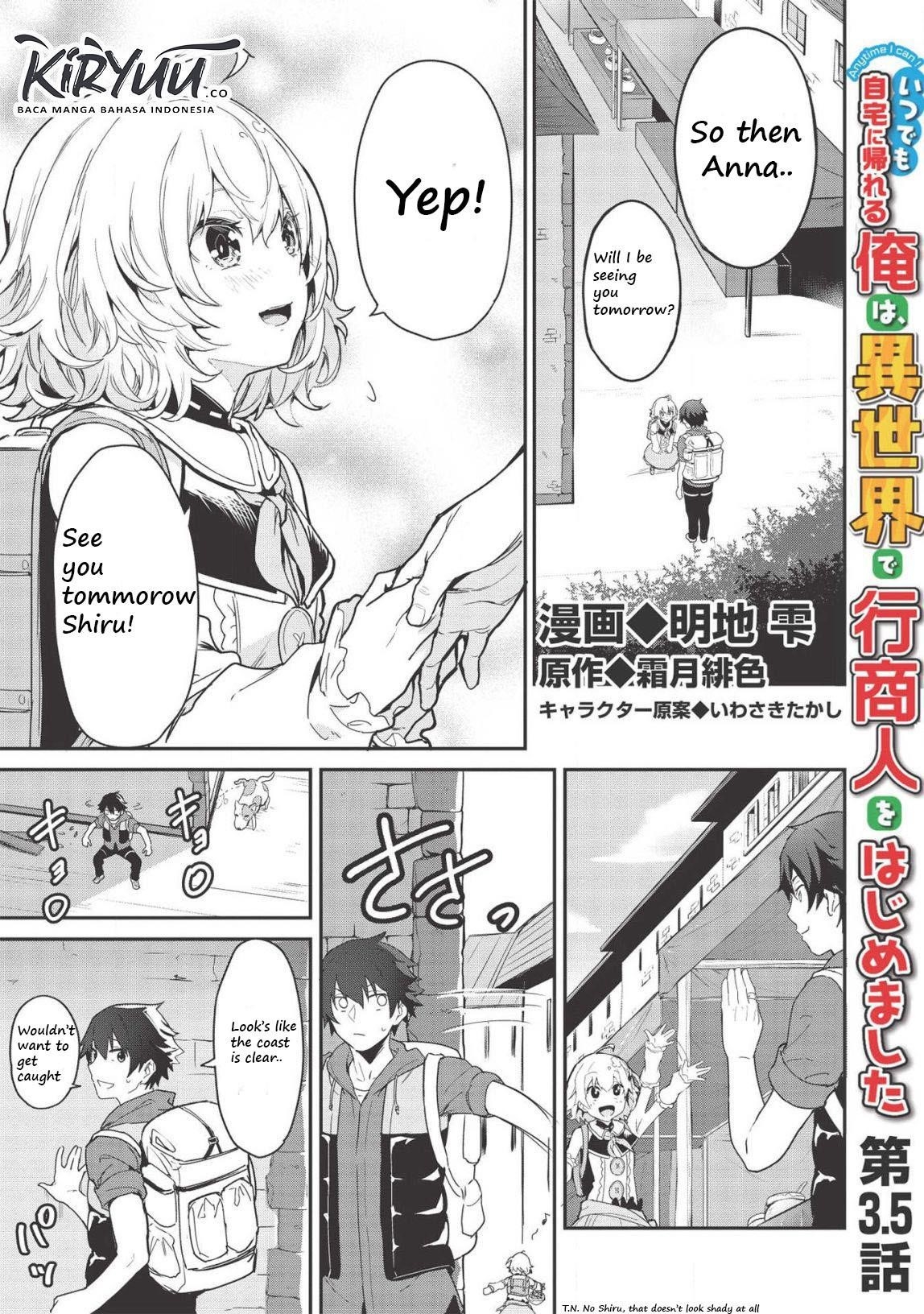 Itsudemo Jitaku Ni Kaerareru Ore Wa, Isekai De Gyoushounin O Hajimemashita Chapter 3.5 - Page 1