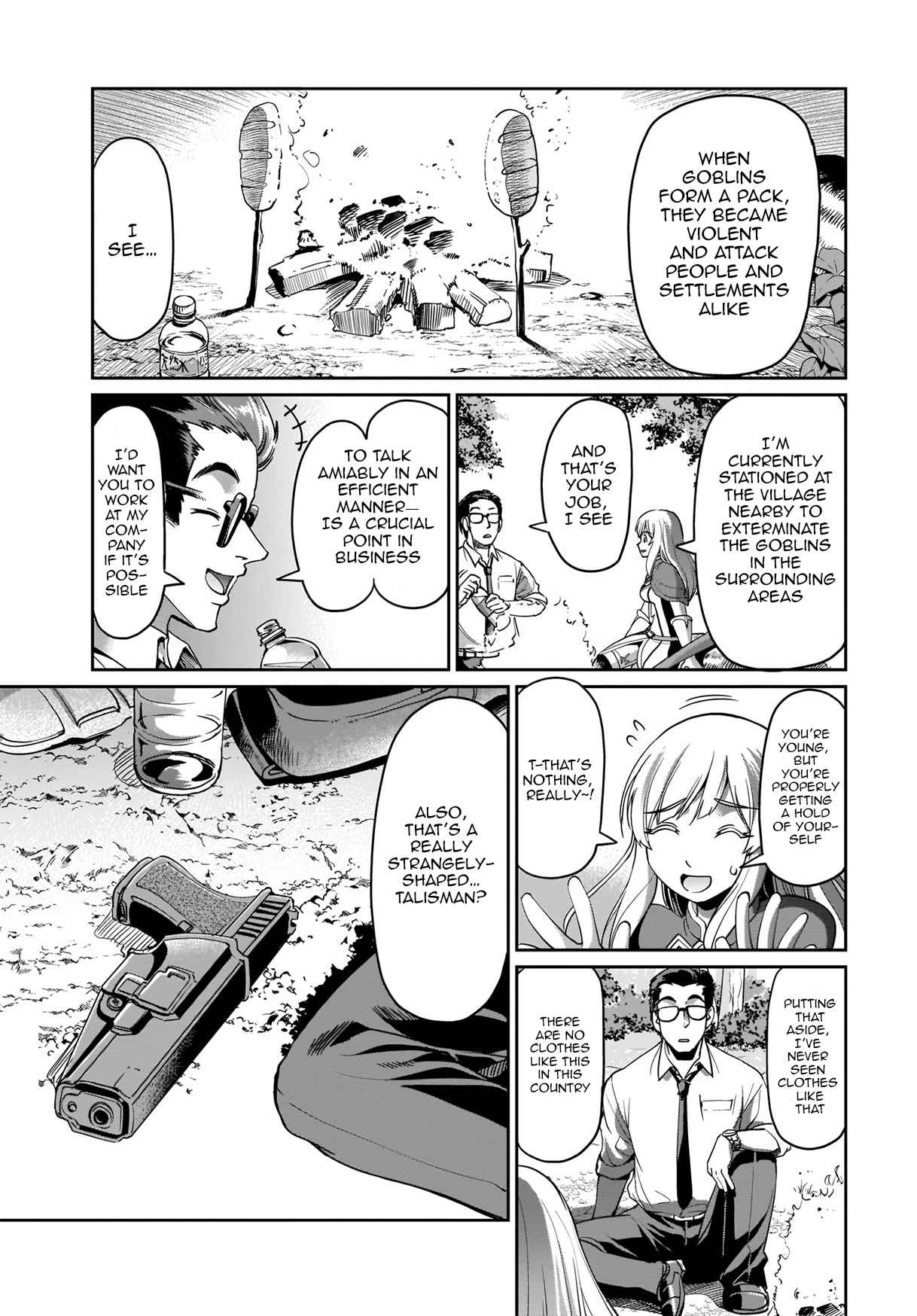 The gunner’s life of a middle-aged man summoned to another world and armed with a rifle: an airsoft addicted salaryman returns to the alternative world after work Chapter 1 - Page 10