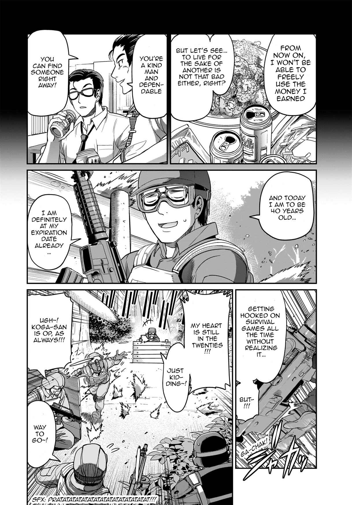 The gunner’s life of a middle-aged man summoned to another world and armed with a rifle: an airsoft addicted salaryman returns to the alternative world after work Chapter 2 - Page 2