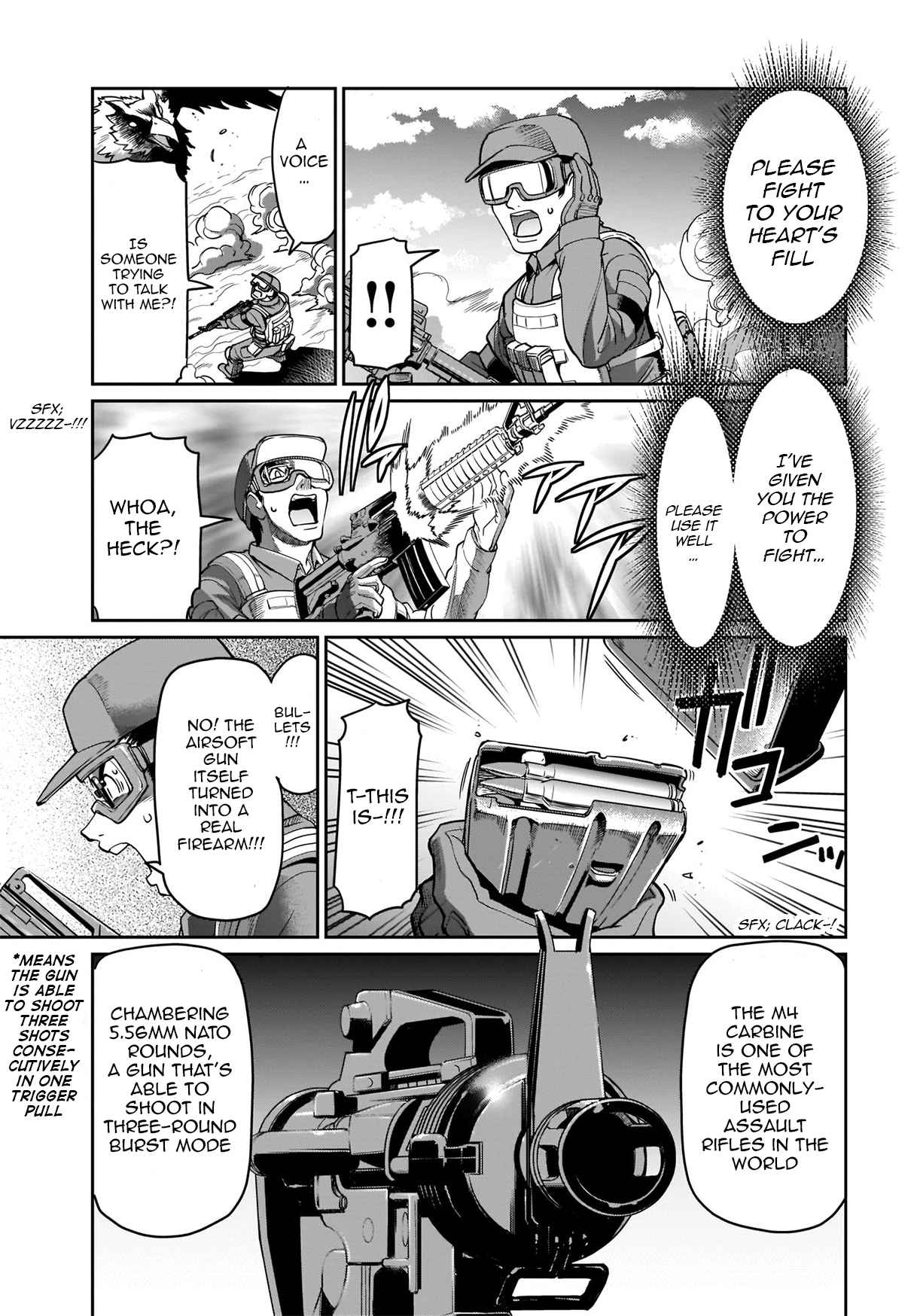 The gunner’s life of a middle-aged man summoned to another world and armed with a rifle: an airsoft addicted salaryman returns to the alternative world after work Chapter 2 - Page 5